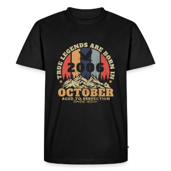 Original October 2006 vintage anniversary 2006 - Men's Premium Organic T-Shirt - black - Front - Nico (187cm)
