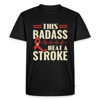 Ce Badass Beat a Stroke - Schlaganfall - T-shirt Premium bio Homme - noir - Devant - Nico (187cm)