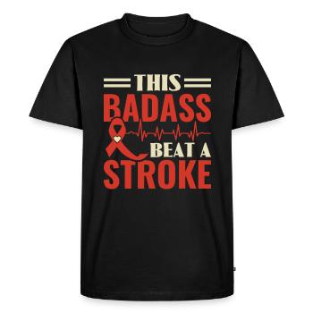 Ce Badass Beat a Stroke - Schlaganfall - T-shirt Premium bio Homme - noir - Devant - Nico (187cm)