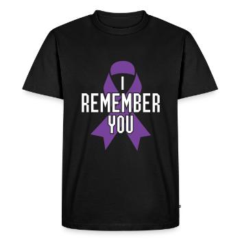 I Remember You - Alzheimer's Dementia - Men's Premium Organic T-Shirt - black - Front - Nico (187cm)