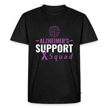 Escouade de soutien Alzheimer - Sensibilisation à la maladie d’Alzheimer - T-shirt Premium bio Homme - noir - Devant - Nico (187cm)