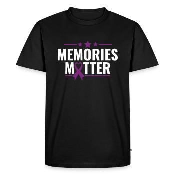 Les souvenirs comptent - Sensibilisation à la maladie d’Alzheimer Démence - T-shirt Premium bio Homme - noir - Devant - Nico (187cm)