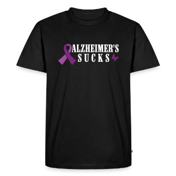 Alzheimer's Sucks - Alzheimer's Awareness Dementia - Men's Premium Organic T-Shirt - black - Front - Nico (187cm)