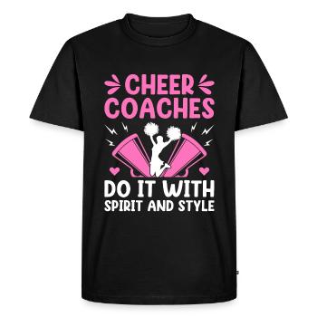 Cheerleading Coach Cheer Coach Cheerleader Cheer T - Men's Premium Organic T-Shirt - black - Front - Nico (187cm)