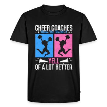 Cheerleading Coach Cheer Coach Cheerleader Cheer T - T-shirt Premium bio Homme - noir - Devant - Nico (187cm)