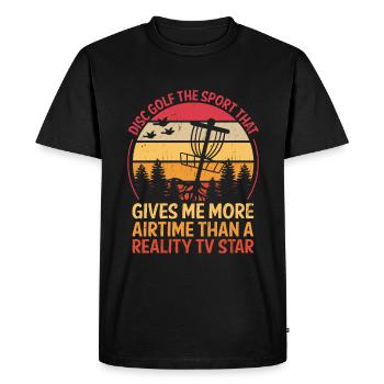Disc Golf Player Disc Golfer Frisbee Player Par Pu - Men's Premium Organic T-Shirt - black - Front - Nico (187cm)