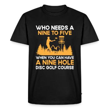 Disc Golf Player Disc Golfer Frisbee Player Par Pu - Men's Premium Organic T-Shirt - black - Front - Nico (187cm)