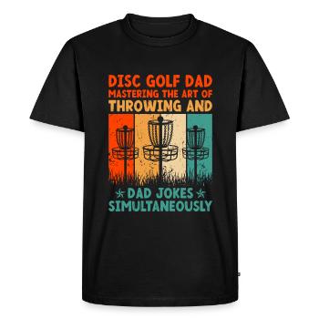 Disc Golf Player Disc Golfer Frisbee Player Par Pu - Men's Premium Organic T-Shirt - black - Front - Nico (187cm)