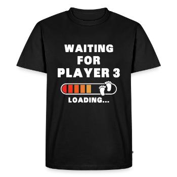 Premiere fois papa maman père mère premiere enfant - T-shirt Premium bio Homme - noir - Devant - Nico (187cm)