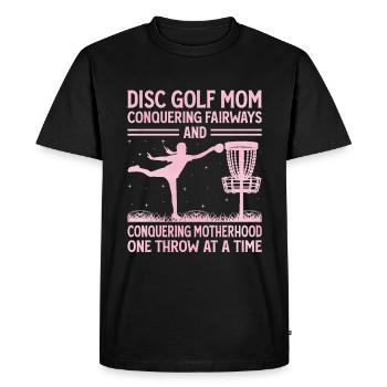 Disc Golf Player Disc Golfer Frisbee Player Par Pu - T-shirt Premium bio Homme - noir - Devant - Nico (187cm)