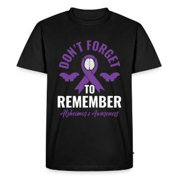 N’oubliez pas de vous souvenir - Sensibilisation à la maladie d’Alzheimer - T-shirt Premium bio Homme - noir - Devant - Nico (187cm)