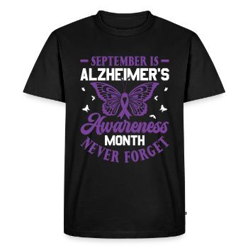 Septembre est le Mois de la sensibilisation à Azheimer - - T-shirt Premium bio Homme - noir - Devant - Nico (187cm)