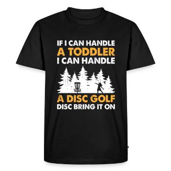 Disc Golf Player Disc Golfer Frisbee Player Par Pu - Men's Premium Organic T-Shirt - black - Front - Nico (187cm)
