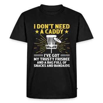 Disc Golf Player Disc Golfer Frisbee Player Par Pu - Men's Premium Organic T-Shirt - black - Front - Nico (187cm)