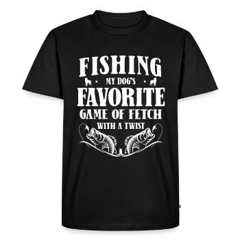 Propriétaires de chiens de pêche Amoureux des chiens Entonnoir de pêche parfait - T-shirt Premium bio Homme - noir - Devant - Nico (187cm)