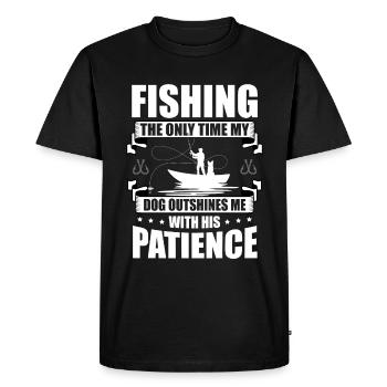 Propriétaires de chiens de pêche Amoureux des chiens Entonnoir de pêche parfait - T-shirt Premium bio Homme - noir - Devant - Nico (187cm)