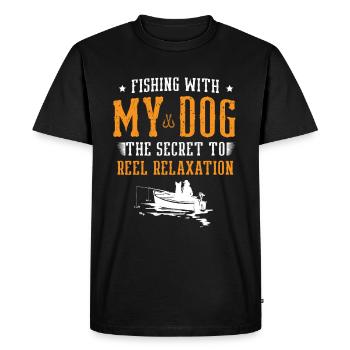 Propriétaires de chiens de pêche Amoureux des chiens Entonnoir de pêche parfait - T-shirt Premium bio Homme - noir - Devant - Nico (187cm)