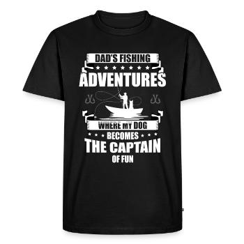 Propriétaires de chiens de pêche Amoureux des chiens Entonnoir de pêche parfait - T-shirt Premium bio Homme - noir - Devant - Nico (187cm)