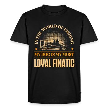 Propriétaires de chiens de pêche Amoureux des chiens Entonnoir de pêche parfait - T-shirt Premium bio Homme - noir - Devant - Nico (187cm)
