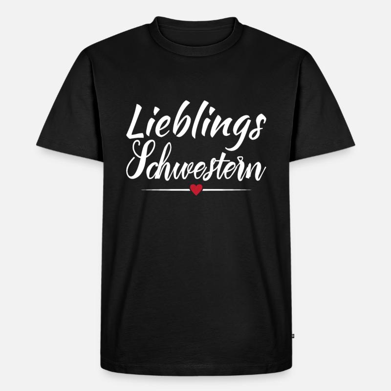 Lieblingsschwester Geschenk Geschenkidee Schwester - Männer Premium Bio T-Shirt - Schwarz