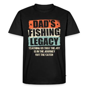 Pêche Papa Papa Pêcheur Childern Drôle Poisson Alors - T-shirt Premium bio Homme - noir - Devant - Nico (187cm)