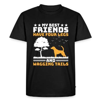 Dresseur de chiens Formation de chiens Chiens Soins pour animaux de compagnie Pr - T-shirt Premium bio Homme - noir - Devant - Nico (187cm)