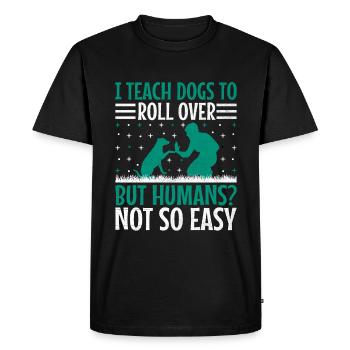 Dresseur de chiens Formation de chiens Chiens Soins pour animaux de compagnie Pr - T-shirt Premium bio Homme - noir - Devant - Nico (187cm)