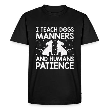 Dresseur de chiens Formation de chiens Chiens Soins pour animaux de compagnie Pr - T-shirt Premium bio Homme - noir - Devant - Nico (187cm)