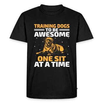 Dresseur de chiens Formation de chiens Chiens Soins pour animaux de compagnie Pr - T-shirt Premium bio Homme - noir - Devant - Nico (187cm)