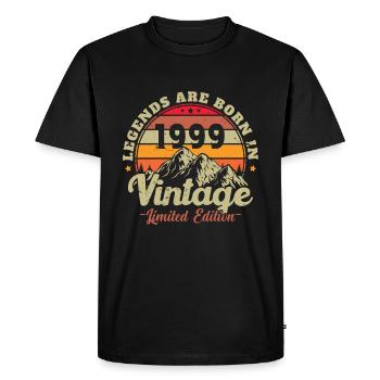 1999 Vintage Nées En 1999 Cadeau D'anniversaire - T-shirt Premium bio Homme - noir - Devant - Nico (187cm)