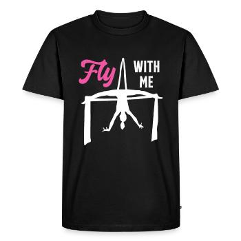 Fly With Me Silk Circus Antenna - Men's Premium Organic T-Shirt - black - Front - Nico (187cm)