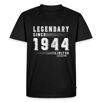 Legendary Since 1944 Vintage Birthday Gift - Men's Premium Organic T-Shirt - black - Front - Nico (187cm)