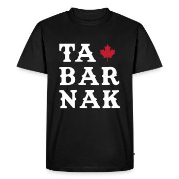 Tabarnak Je Me Barre Au Canada Feuille D'érable - T-shirt Premium bio Homme - noir - Devant - Nico (187cm)