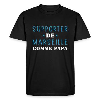 Enfant Humour Marseillais Supporter de Marseille - T-shirt Premium bio Homme - noir - Devant - Nico (187cm)