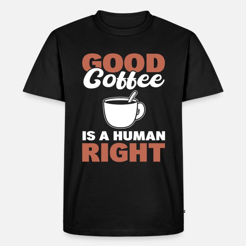 Kaffeetrinker Kaffeeliebhaber - Männer Premium Bio T-Shirt - Schwarz