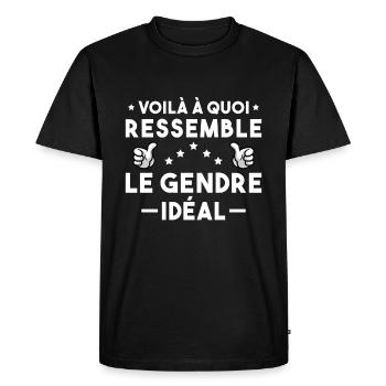 Voilà à quoi ressemble le gendre idéal - T-shirt Premium bio Homme - noir - Devant - Nico (187cm)