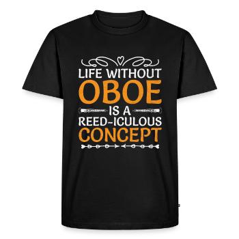 Joueur de hautbois Hautbois Basoonist Marching Band Instrumen - T-shirt Premium bio Homme - noir - Devant - Nico (187cm)
