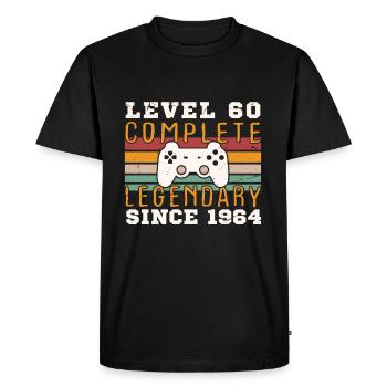 Niveau 60 Complete 1964, Cadeau D'anniversaire - T-shirt Premium bio Homme - noir - Devant - Nico (187cm)
