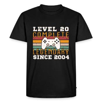 Niveau 20 Complete 2004, Cadeau D'anniversaire - T-shirt Premium bio Homme - noir - Devant - Nico (187cm)