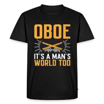 Joueur de hautbois Hautbois Basoonist Marching Band Instrumen - T-shirt Premium bio Homme - noir - Devant - Nico (187cm)