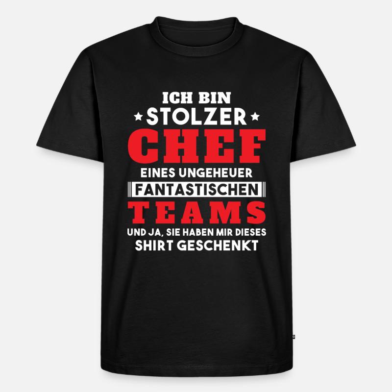 Ich bin Stolzer Chef Geschenkidee - Männer Premium Bio T-Shirt - Schwarz