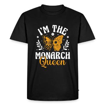 Monarch Queen - Monarch Butterfly - Men's Premium Organic T-Shirt - black - Front - Nico (187cm)