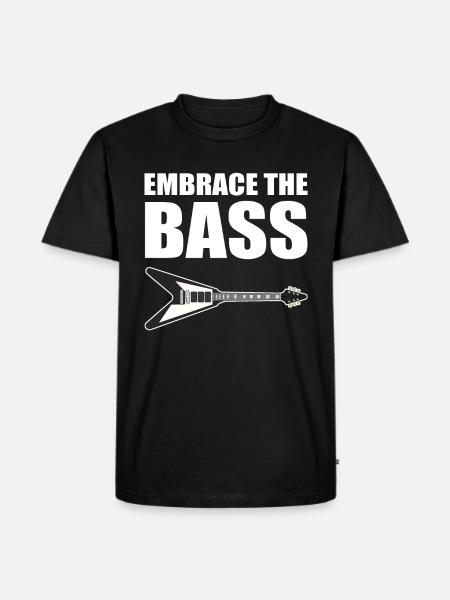 Lustiger Bassgitarrist Gitarrenlehrer - Männer Premium Bio T-Shirt - Schwarz