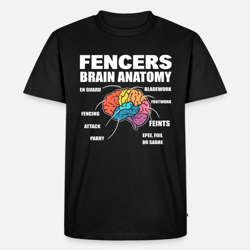 Fechten Kampfsport Fechter - Männer Premium Bio T-Shirt - Schwarz