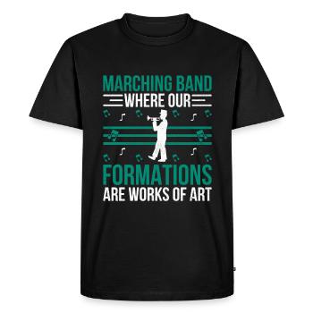 Marching Band Sayings Funny Marching Instruments - Men's Premium Organic T-Shirt - black - Front - Nico (187cm)
