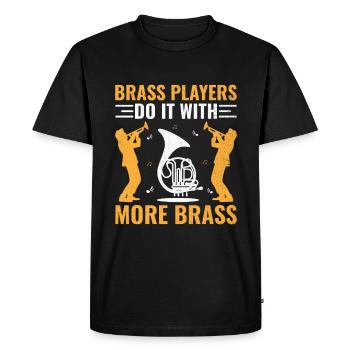Marching Band Sayings Funny Marching Instruments - Men's Premium Organic T-Shirt - black - Front - Nico (187cm)