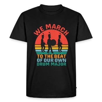 Marching Band Sayings Funny Marching Instruments - Men's Premium Organic T-Shirt - black - Front - Nico (187cm)