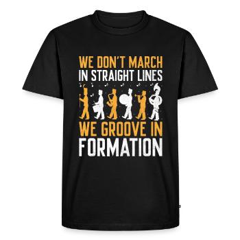 Marching Band Sayings Funny Marching Instruments - Men's Premium Organic T-Shirt - black - Front - Nico (187cm)