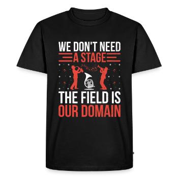 Marching Band Sayings Funny Marching Instruments - Men's Premium Organic T-Shirt - black - Front - Nico (187cm)