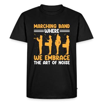 Marching Band Sayings Funny Marching Instruments - Men's Premium Organic T-Shirt - black - Front - Nico (187cm)